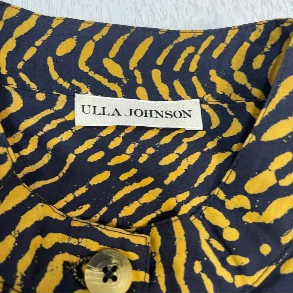 Ulla Johnson Prudence Blouse Size 2 Cotton Poplin Button Down‎ Puff Sleeve